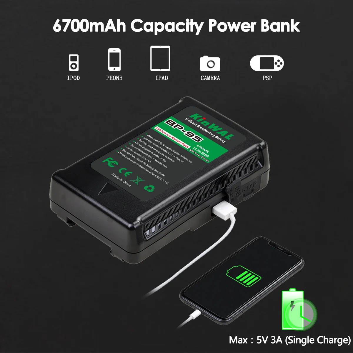 BP-95 BP-150 BP95 BP150 v-образное крепление для монтажа на Батарея видео Камера