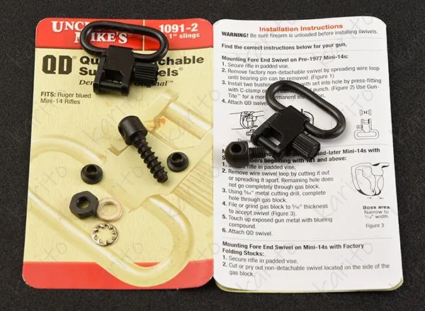 Спарта все стальной пистолет слинг Qd Вертлюги с Ruger Blued mini 14 винтовка Слинг