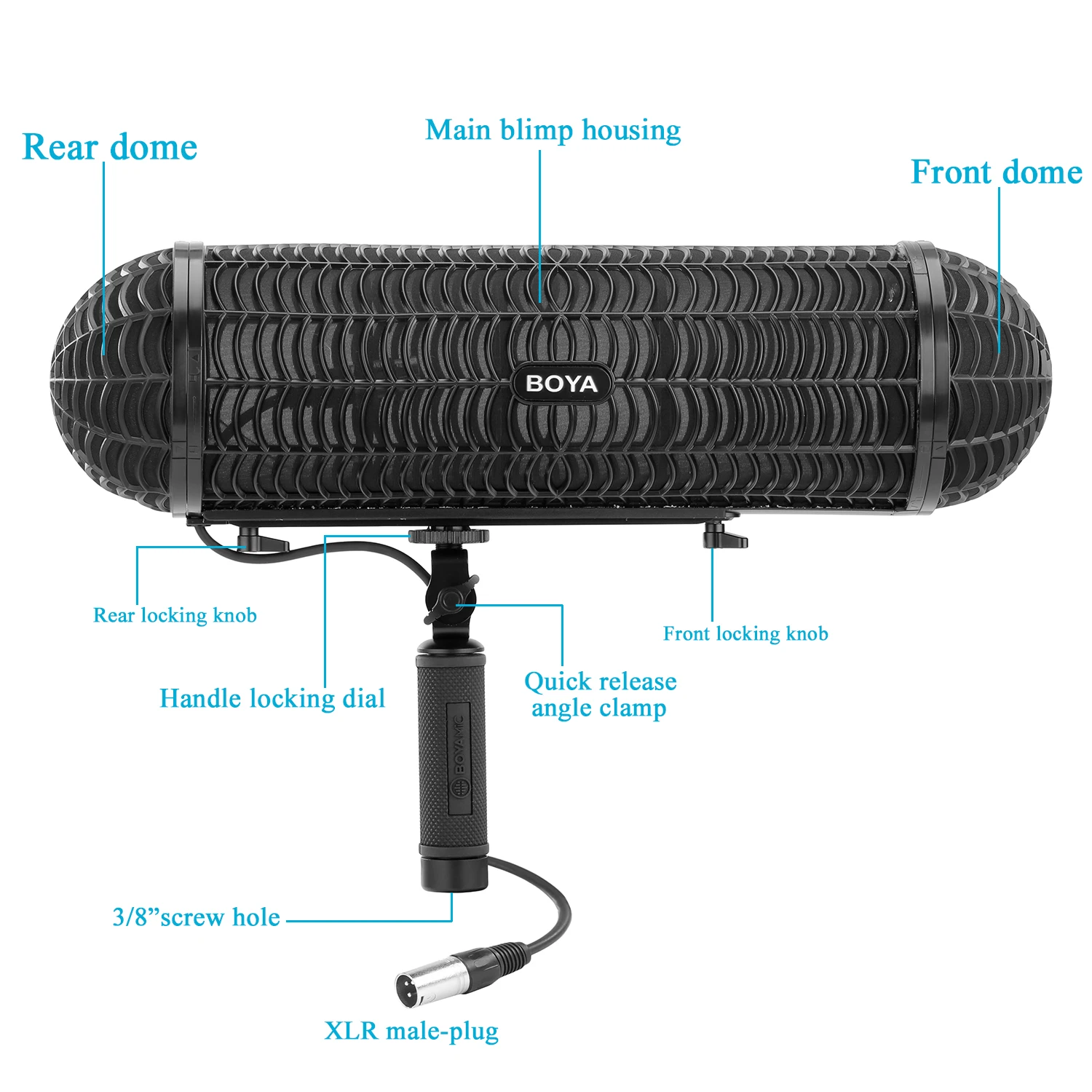 BOYA BY-WS1000 Microphones Blimp Windshield Suspension System for Shotgun Mic for Canon Nikon Sony DSLR Camcorder Recorder