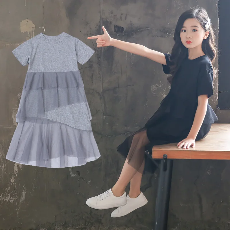 

Fashion 2020 Summer New Arrival Girls Dresses Baby Girls Mesh Patchwork Dresses Cute Princess Cake Dresses for Girls, #8374