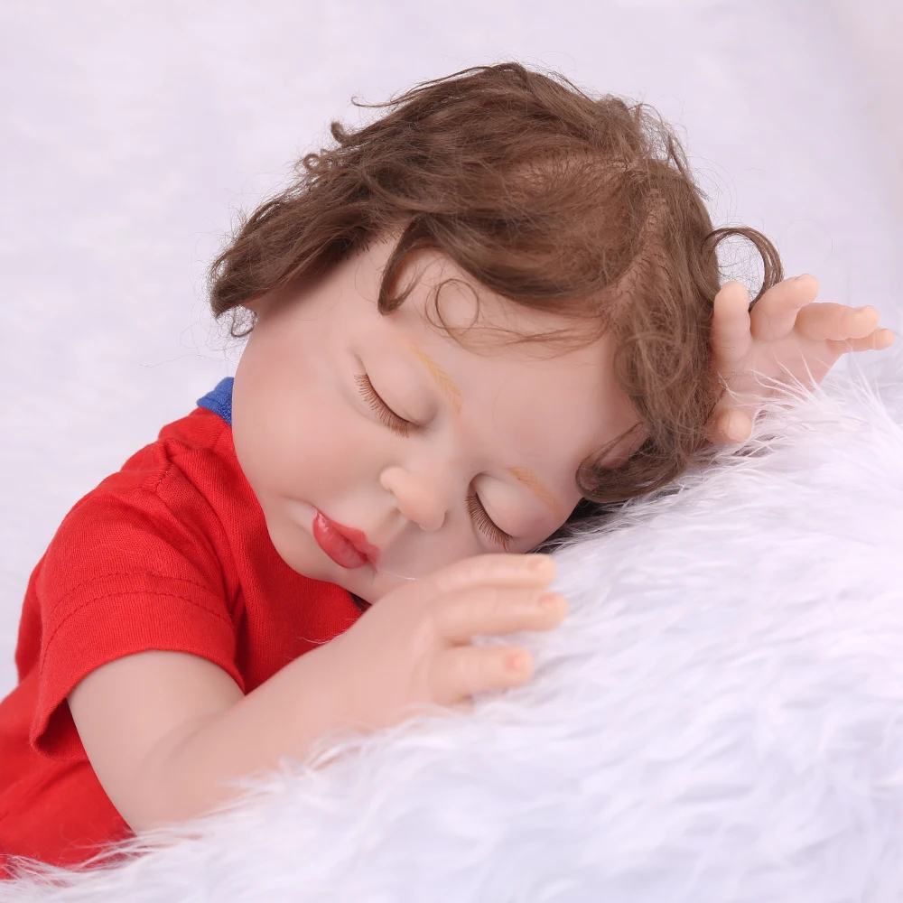 Силиконовая кукла NPK для мальчиков Реалистичная новорожденного мальчика 48 см с