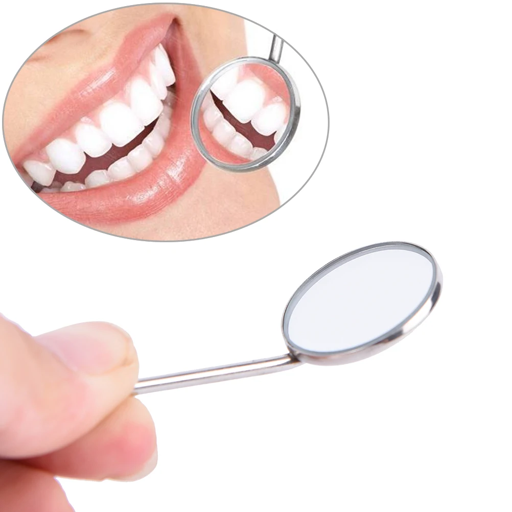 

1cs Top Grade Stainless Steel Dental Mirror Mouth Tooth Oral Care Dental Glimpse Mouth Inspect Instrument