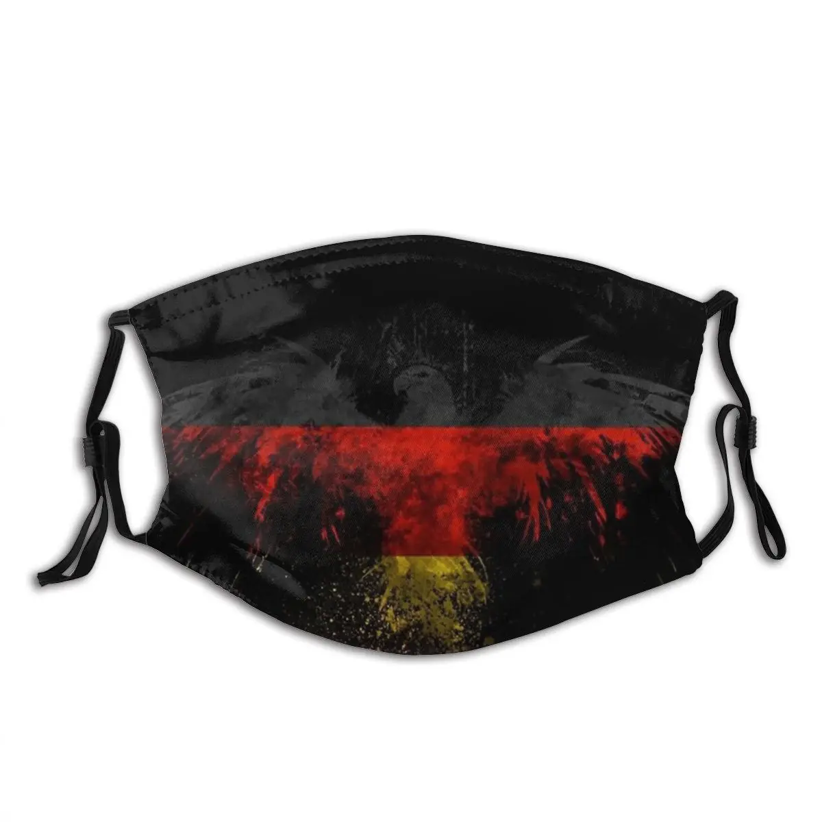 

Germany Flag German Eagle Reusable Printed Mouth Face Mask Anti Haze Dust Proof with Filters Winter Protection Cover Muffle