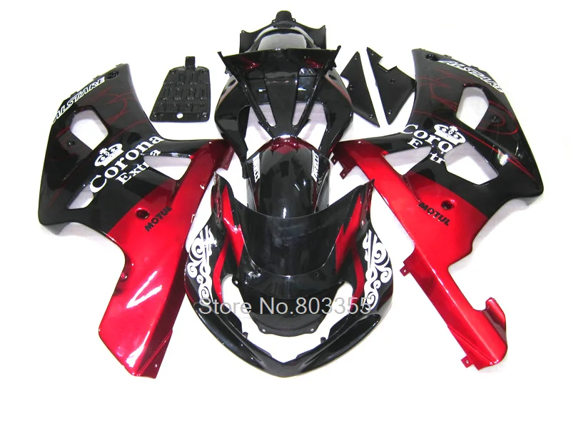 

High grade for suzuki fairings gsxr1000 00 01 02 ABS plastic sports fairing kit GSXR 1000 2000 2001 2002 red black parts LP23