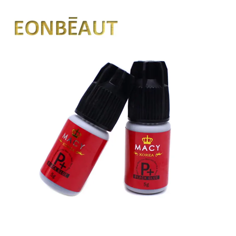 Клей для наращивания ресниц MACY Type P + черный 2 бутылки 5 мл 1 сек|Клей ресниц| |