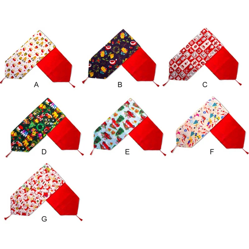 

Modern Cartoon Print Table Runners Cotton Christmas Tablecloth Elegant Decor Christmas Trendy Party Supplies