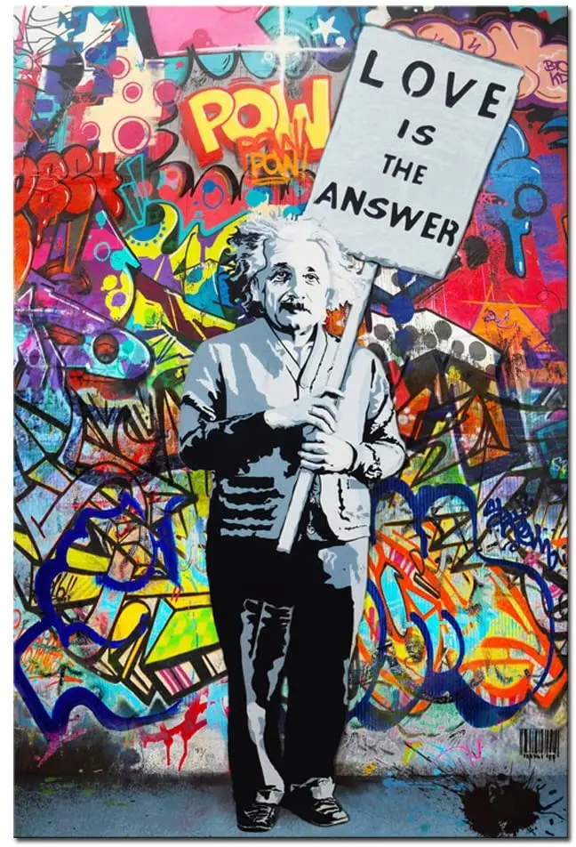 

Алмазная 5D Вышивка Einstein с надписью «Love is Answer»