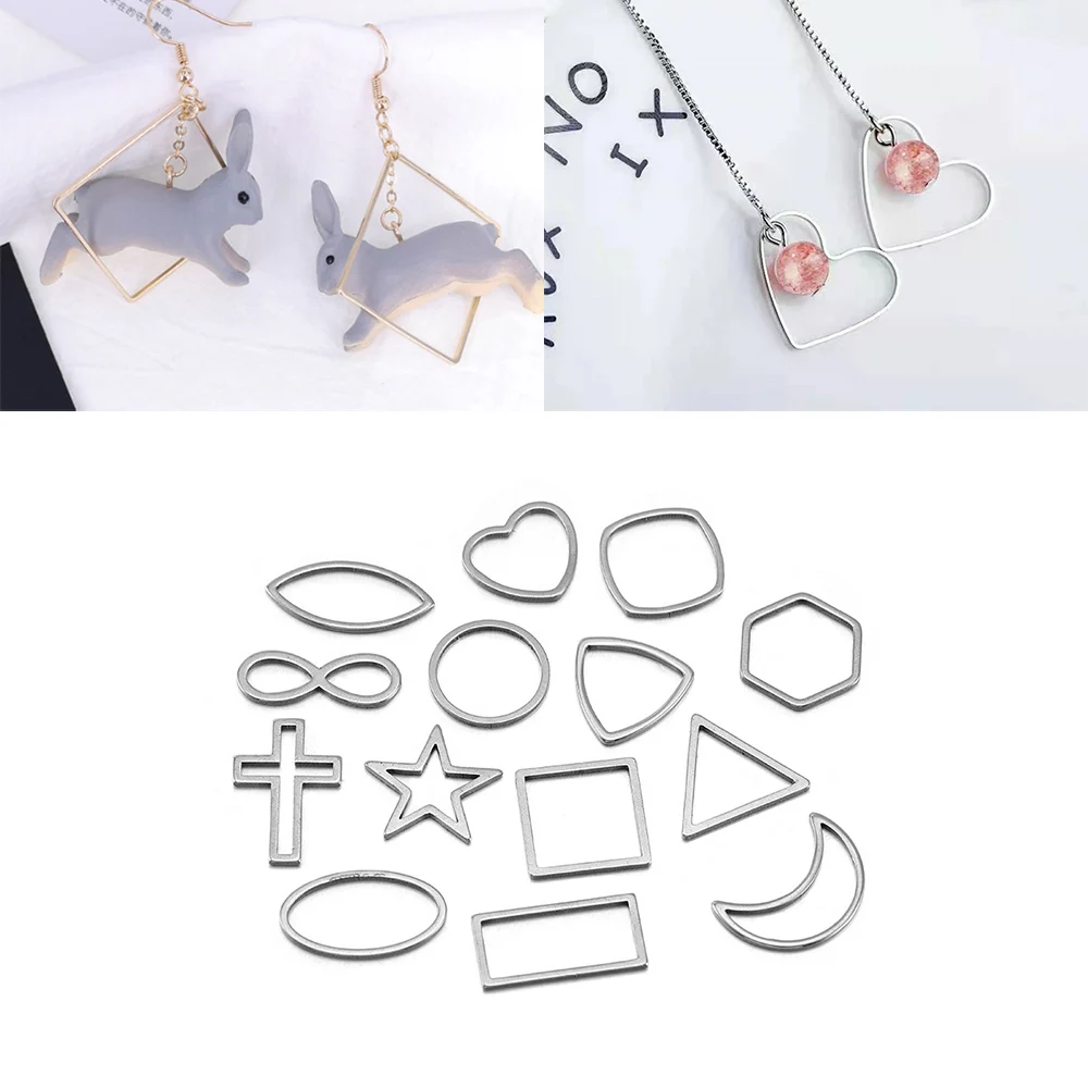 Полые геометрические рамки из нержавеющей стали 30 шт. пустая основа для