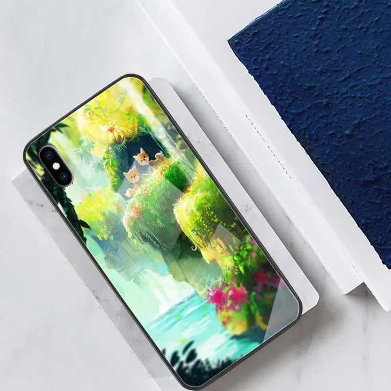 

Forest Glass Phone Case Back Shell For IPhone 12 11 Pro Max Cases XR XS 7 8 Plus Cover Accessories Carcasa