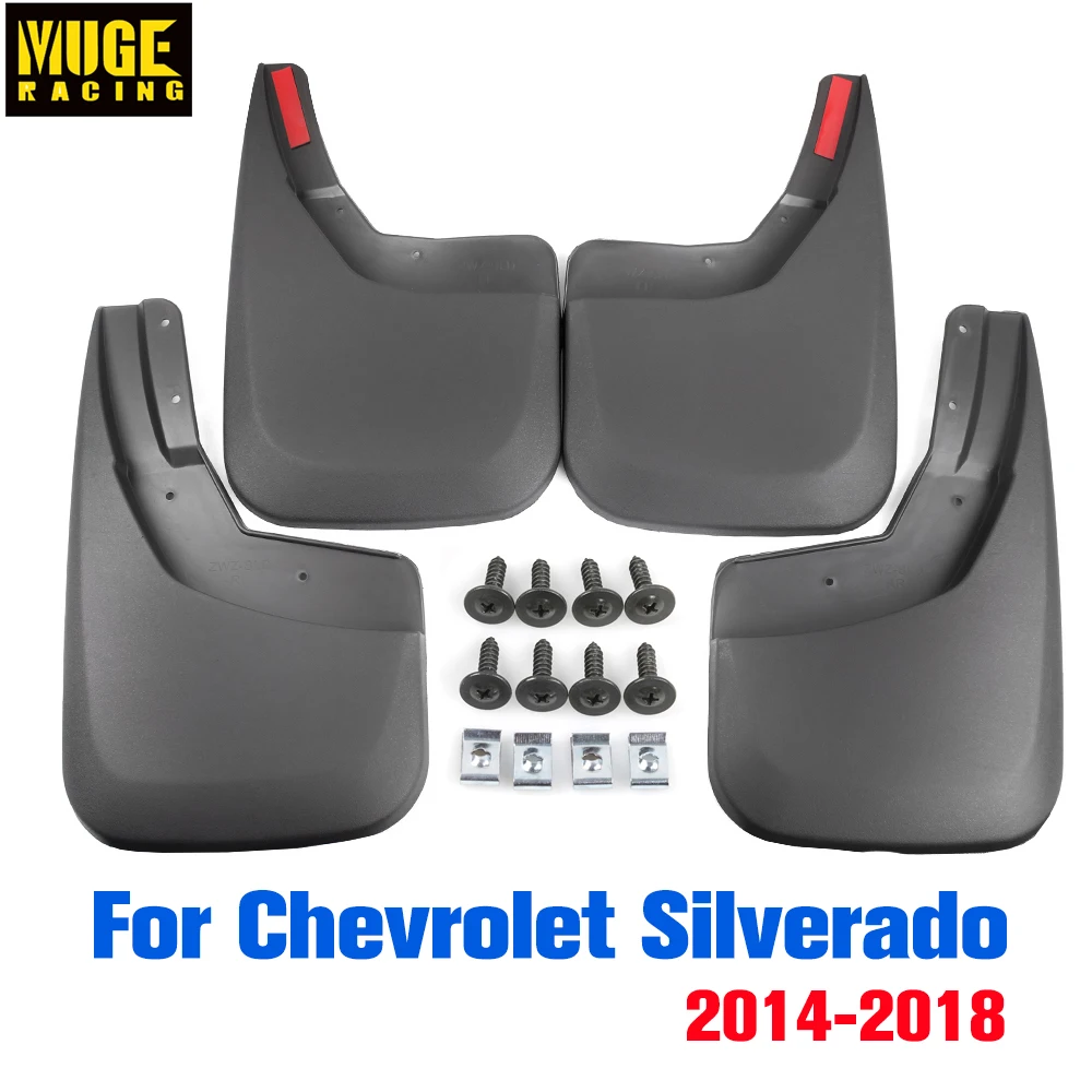 

4 шт., передние и задние щитки от грязи для Chevrolet Silverado 2014-2018
