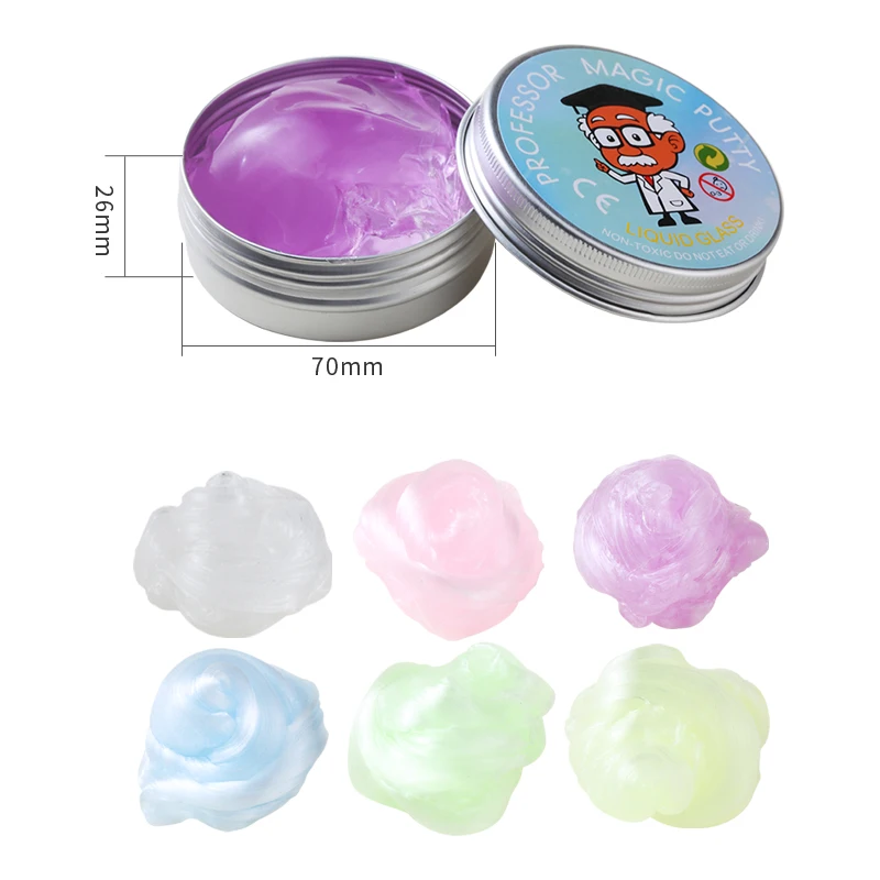 

Cstem Fidget Toys Hand Gum Transparent Bounce Plasticine Slime Light Clay Adults Decompression Mud Educational Toys Kids Gift