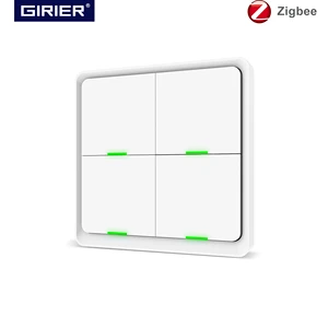 Tuya ZigBee Scene Switch, Works with All Tuya ZigBee/Wifi Devices, Wireless Smart Mechanical Push Button Switch, Hub Required