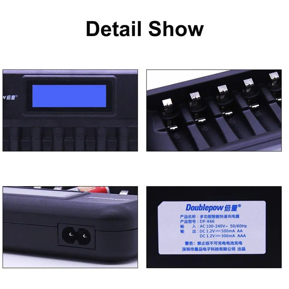 Doulepow li-ion или AA AAA аккумуляторная батарея ж/USB/lcd зарядное устройство набор LS |