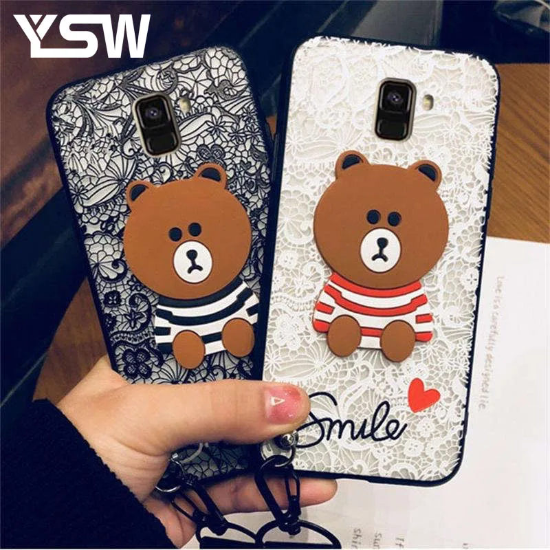 Роскошный кружевной чехол YSW для Samsung Galaxy J3 J4 J5 J6 J7 J8 2015 2016 2017 2018 жесткий защитный из