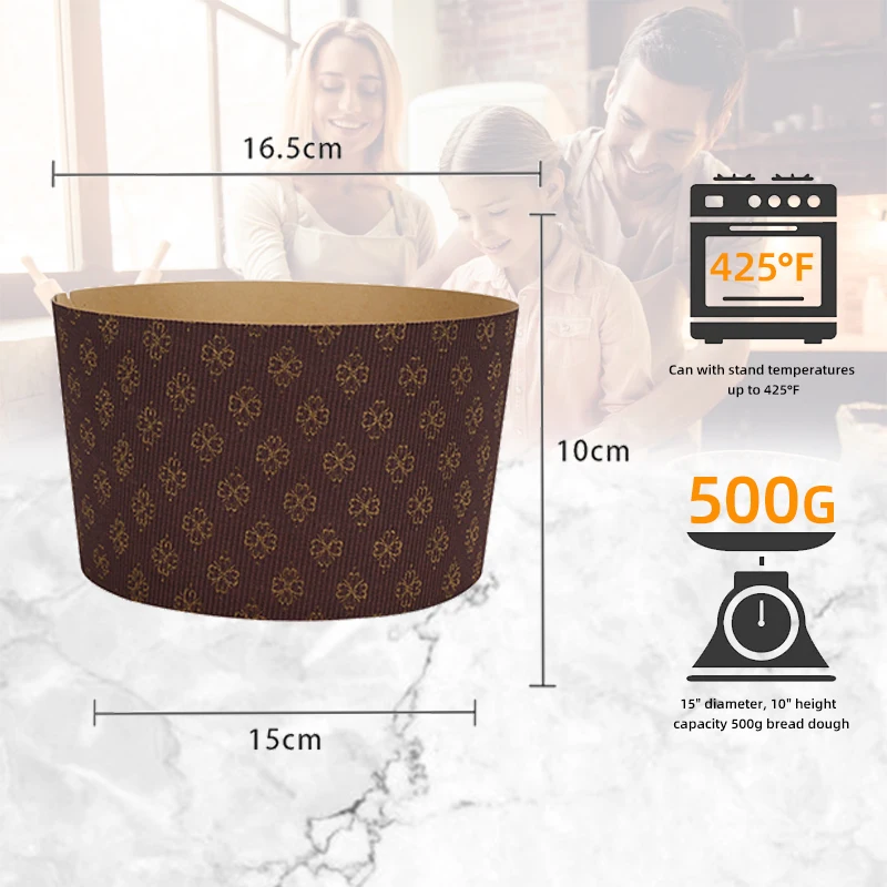 Moldes de Navidad para hornear, moldes redondos de papel para hornear, Panettone, resistentes, antiadherentes, para magdalenas de Navidad, 25 uds.-2