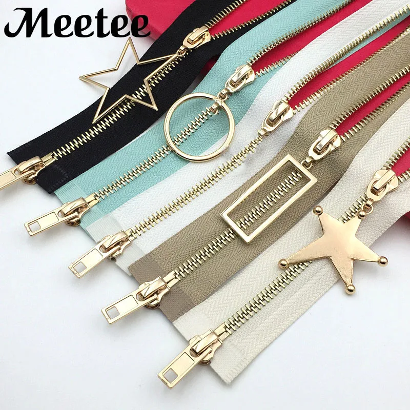 1 шт. Meetee 5 # двойная металлическая молния с открытым концом Сделай Сам для шитья