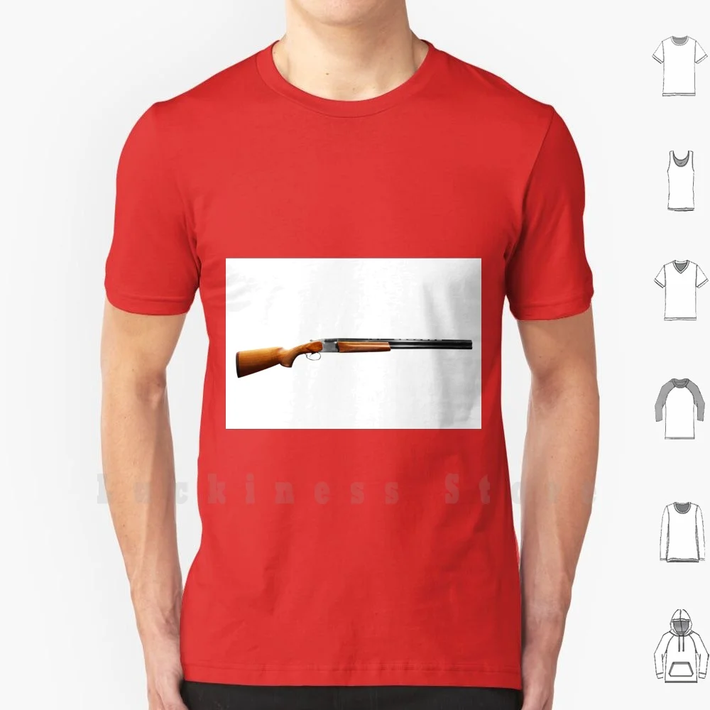 Ружье ружье белая футболка с изолированным покрытием сделай сам хлопок большой
