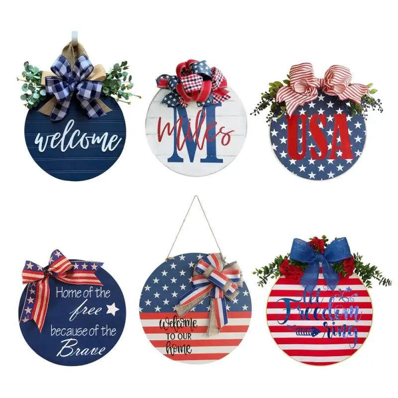 

1pc New 7.4 Independence Day Brand Decoration Holiday Brand Home Garden Decoration Round Card