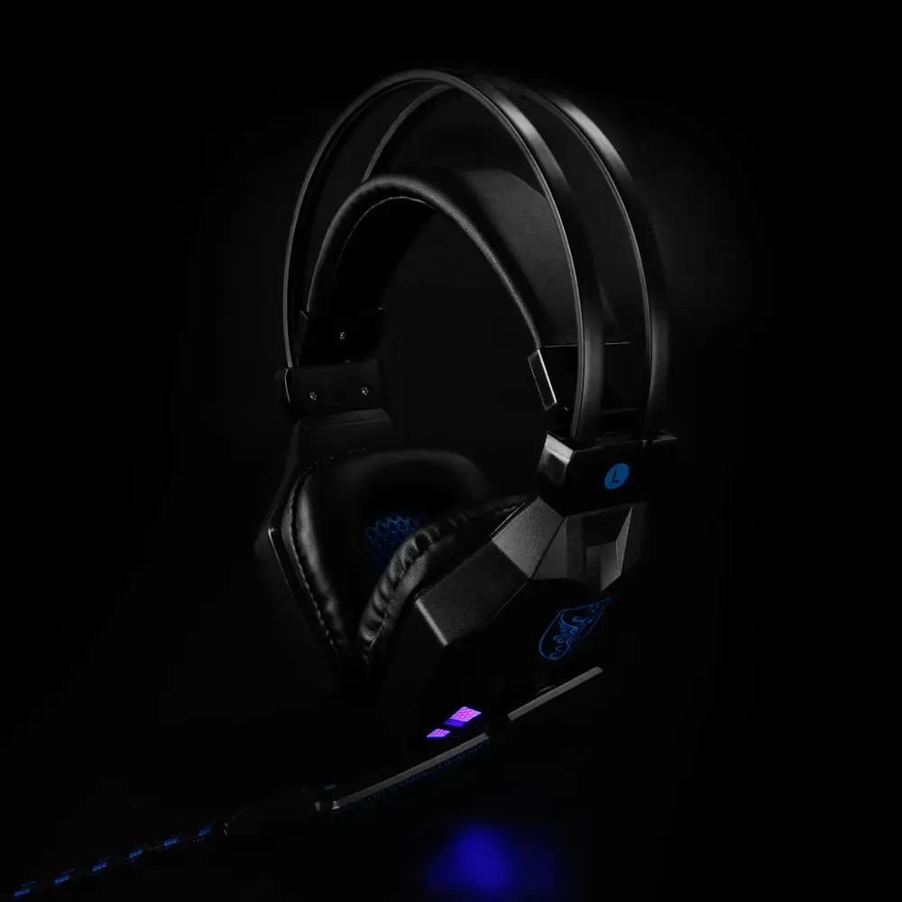 ps850 bk for ps4 Led 3,5 мм наушники игровая гарнитура с микрофоном для геймеров ПК PS4 игры Стерео Игровые наушники с микрофоном для компьютера - Color: ps850 bk for ps4