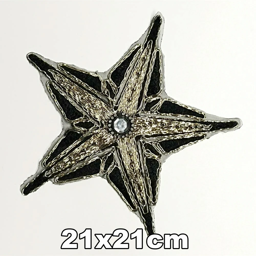 

Apparel large embroidery big star patch for clothing AM-3175