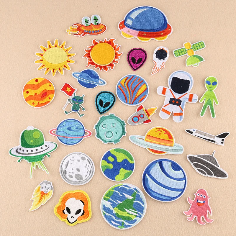 

Planets, Aliens, Astronauts, Embroidered Cloth Badges, Hand Account DIY Patch Stickers, Clothing Accessories, Clothing Patches