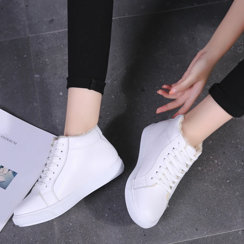 

BEYARNE2019 new winter shoes women casual women genuine leather rubber boots women leather shoes black sneakers female flat shoe