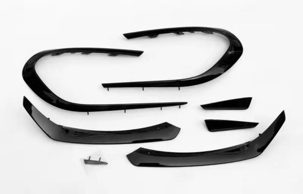 ABS/углеродного волокна AMG передний спойлер для губ + воздушные ножи крыло Benz A/CLA