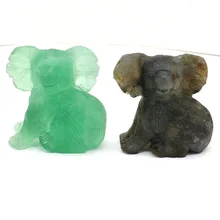 Hot Sale Natural Stone Decoration Koalas Bear Artificial Ornament Lucky Gift Bed-Room Garden Office Desk Small Ornaments