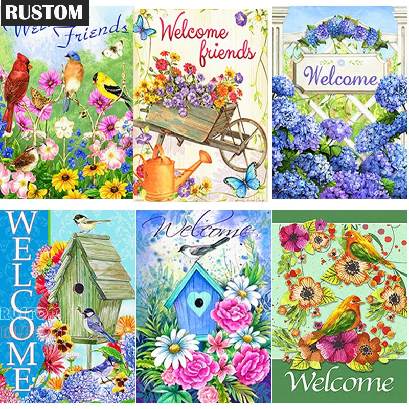 

New 5D DIY Diamond Painting Flower Scenery Diamond Embroidery Bird Cross Stitch Full Square Round Drill Crafts Home Decor Gift