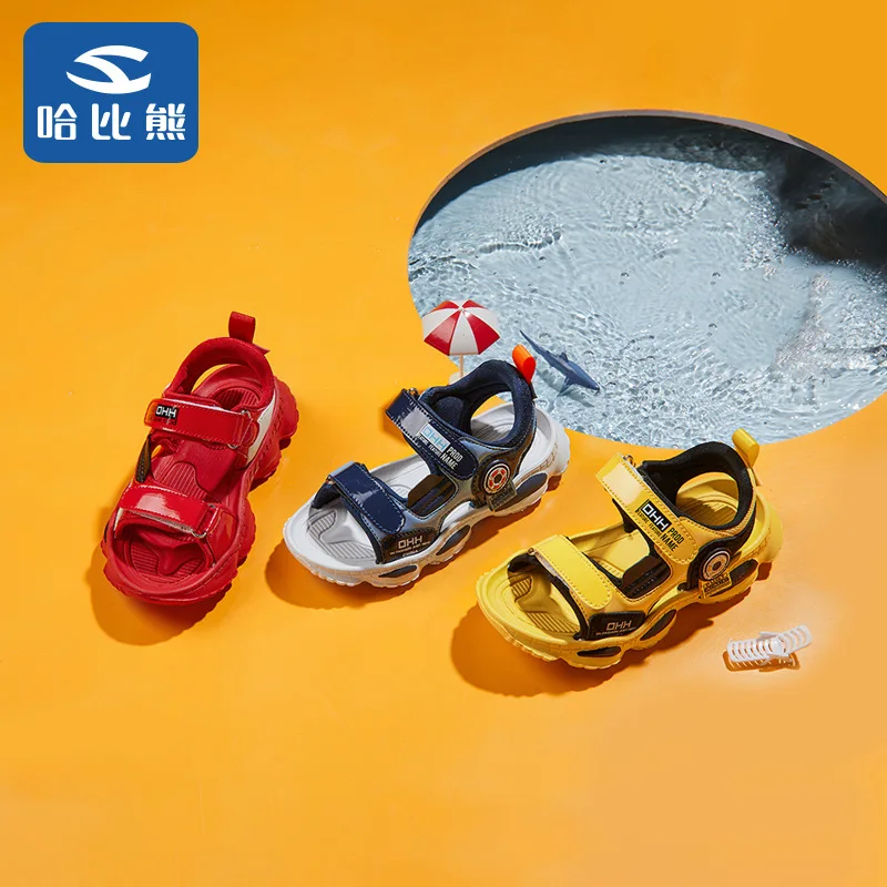

Детские сандалии Baotou для мальчиков, мягкая подошва, пляжная обувь, летние босоножки, защита от ударов, 2021