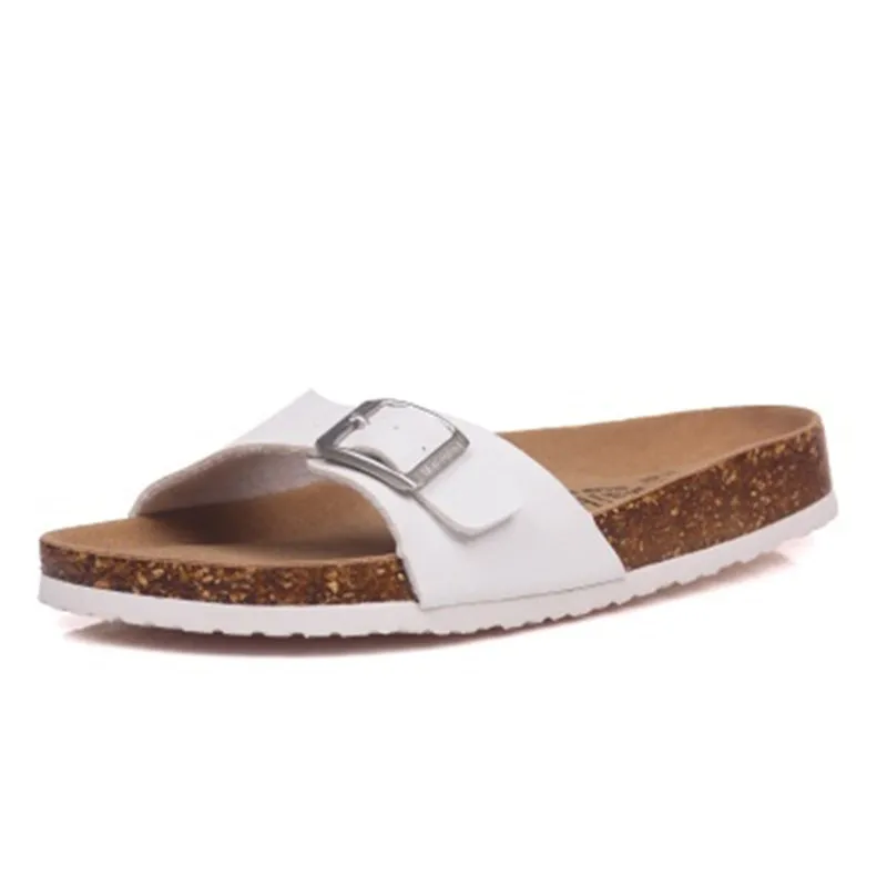 Женские босоножки Обувь из пробкового дерева тапки Летние Вьетнамки разных