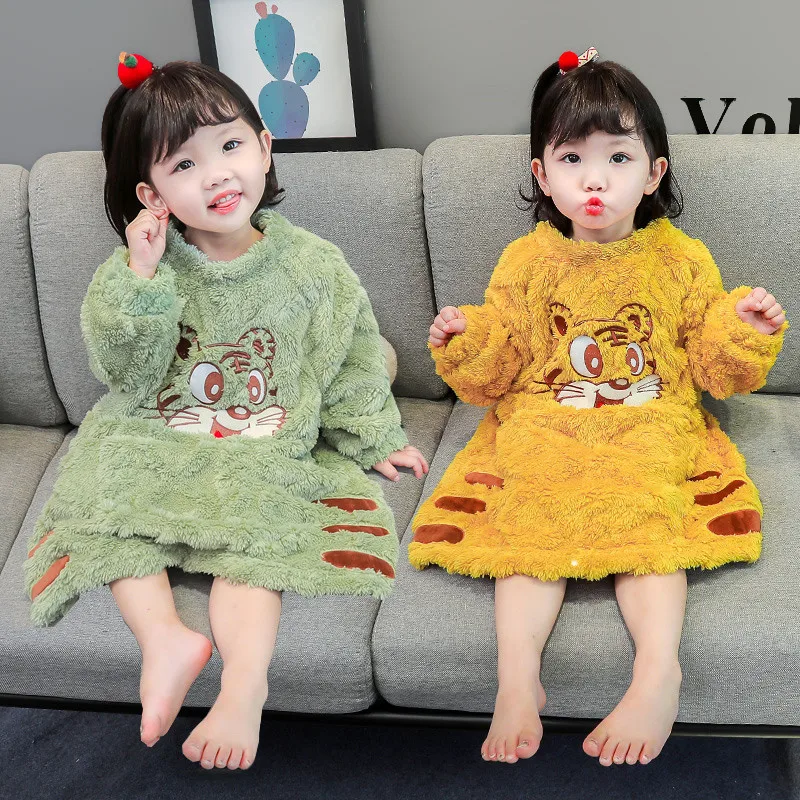 

Winter Children's Nightgown Winter New Children's Clothes Children's Boys and Girls' Sleeping Bag Nightgown Pajamas