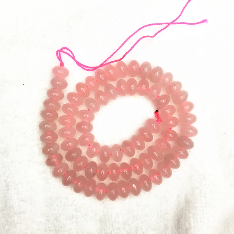 Бусины Из Натурального Розового Кварца 5x8 мм горячая распродажа незакрепленные