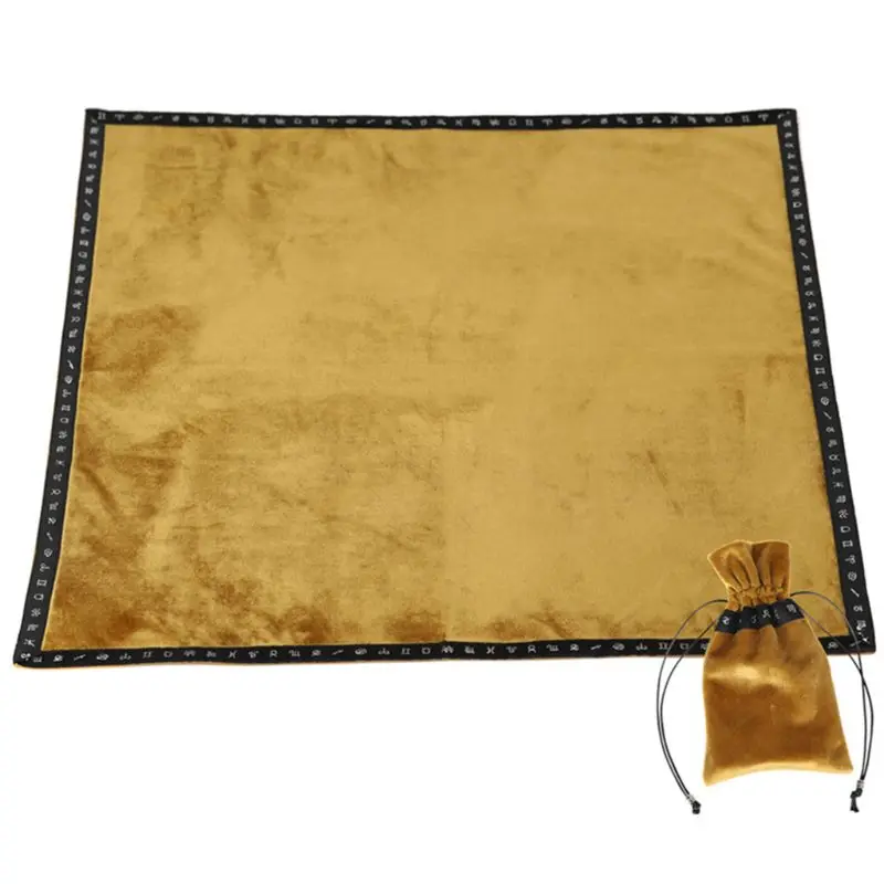 Новинка 2021 Золотая скатерть с кармашками для карт бархатная алтаря тарелок вещь