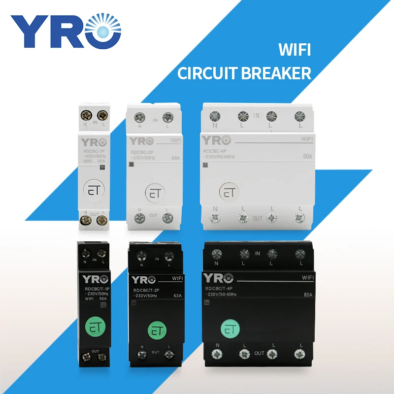 

1P 2P 4P WIFI Circuit Breaker Smart Timer Switch Relay Tuya Smart Life eWeLink APP Control Work With Alexa Google Home
