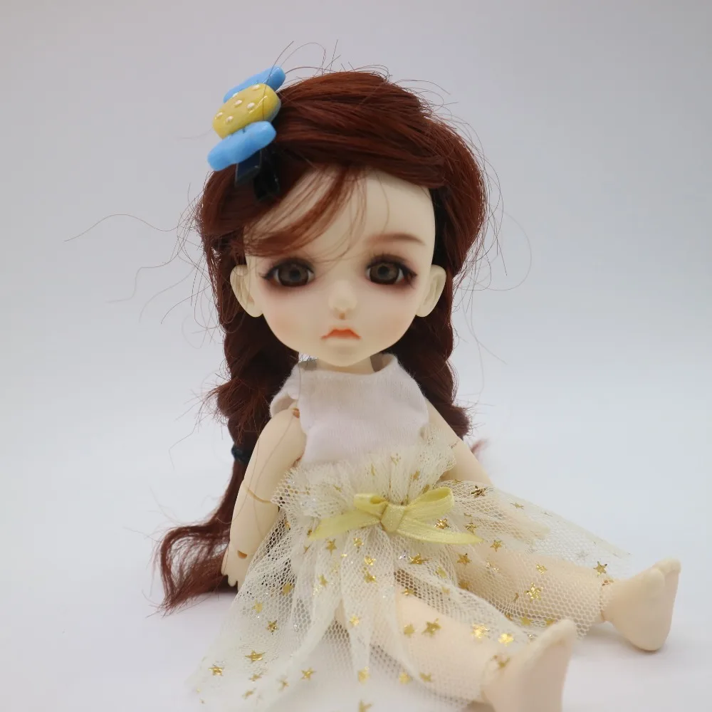 15 см BJD 1/8 кукла суставная Смола включает глаза одежда парики