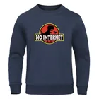 Мужская Осенняя зимняя теплая толстовка с капюшоном; Новинка; Толстовка с принтом динозавра без Интернета; Мужская Уличная Толстовка в стиле хип-хоп в стиле Харадзюку