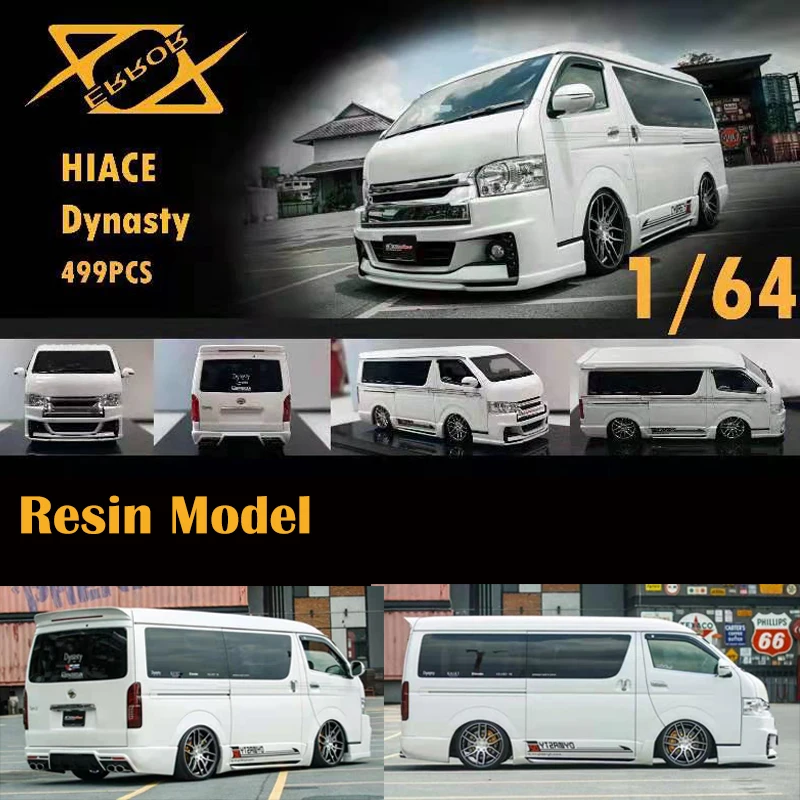 

404 Error 1:64 Model Car Hiace Dynast White Classial Resin Vehicle Die-Cast Collection - Limited 499