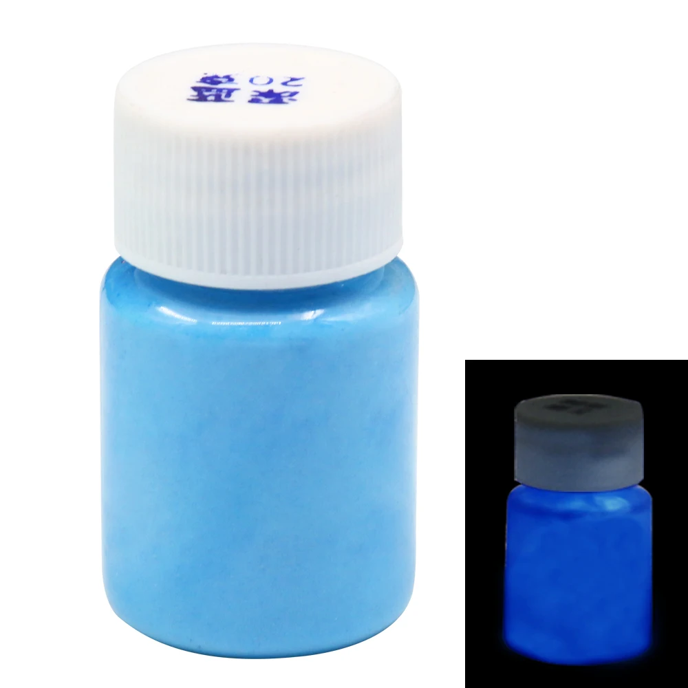20g Per Bottle Dark Blue Color Luminous Paint Noctilucent Powder Fluorescence DIY Party Creative Glow In Decorations | Дом и сад
