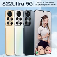s22ultra 5g mtk6889 6 8 inch perforated screen signal 5g 16512gb 32mp50mp battery 6800mah android smart phone