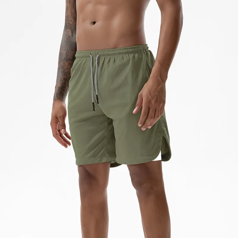 Gym Running Shorts Men Jogger Shorts Double-Deck Mens Fitness Bodybuilding Breathable Shorts Gym Fitness Quick Drying Sportwears