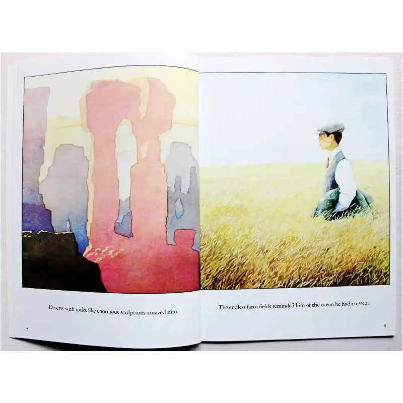 Дед's Journey By Allen Say развивающая английская книга с картинками обучающая Карта