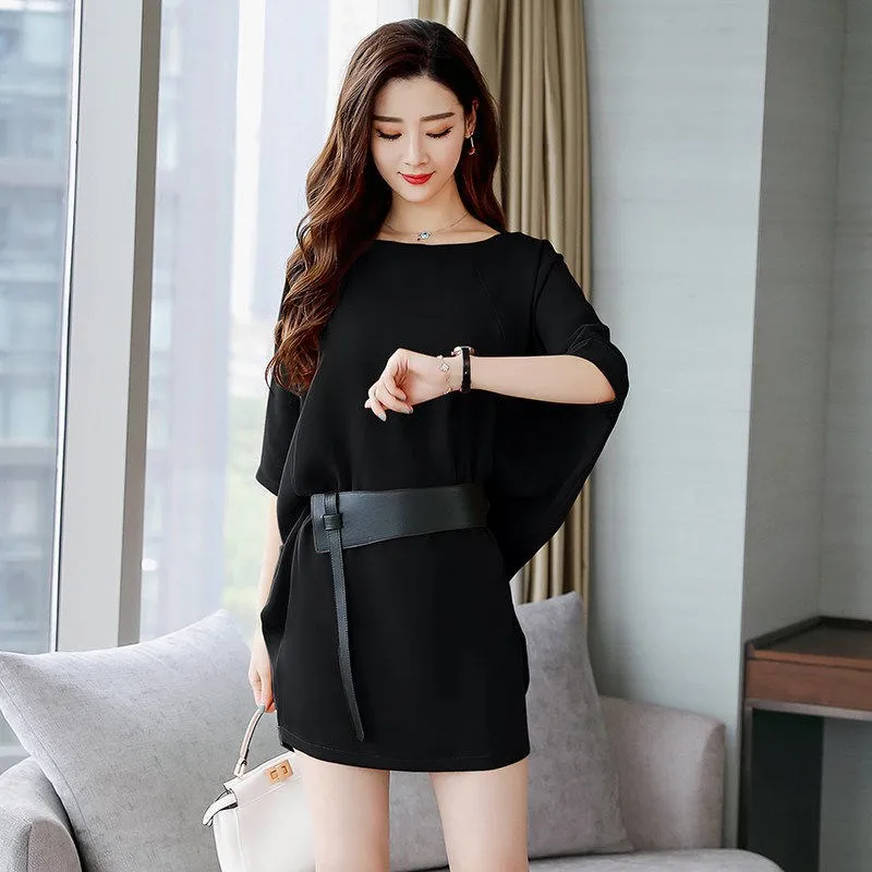 

Women's Summer Elegnat Chiffon Batwing Sleeve Dress Vestidos