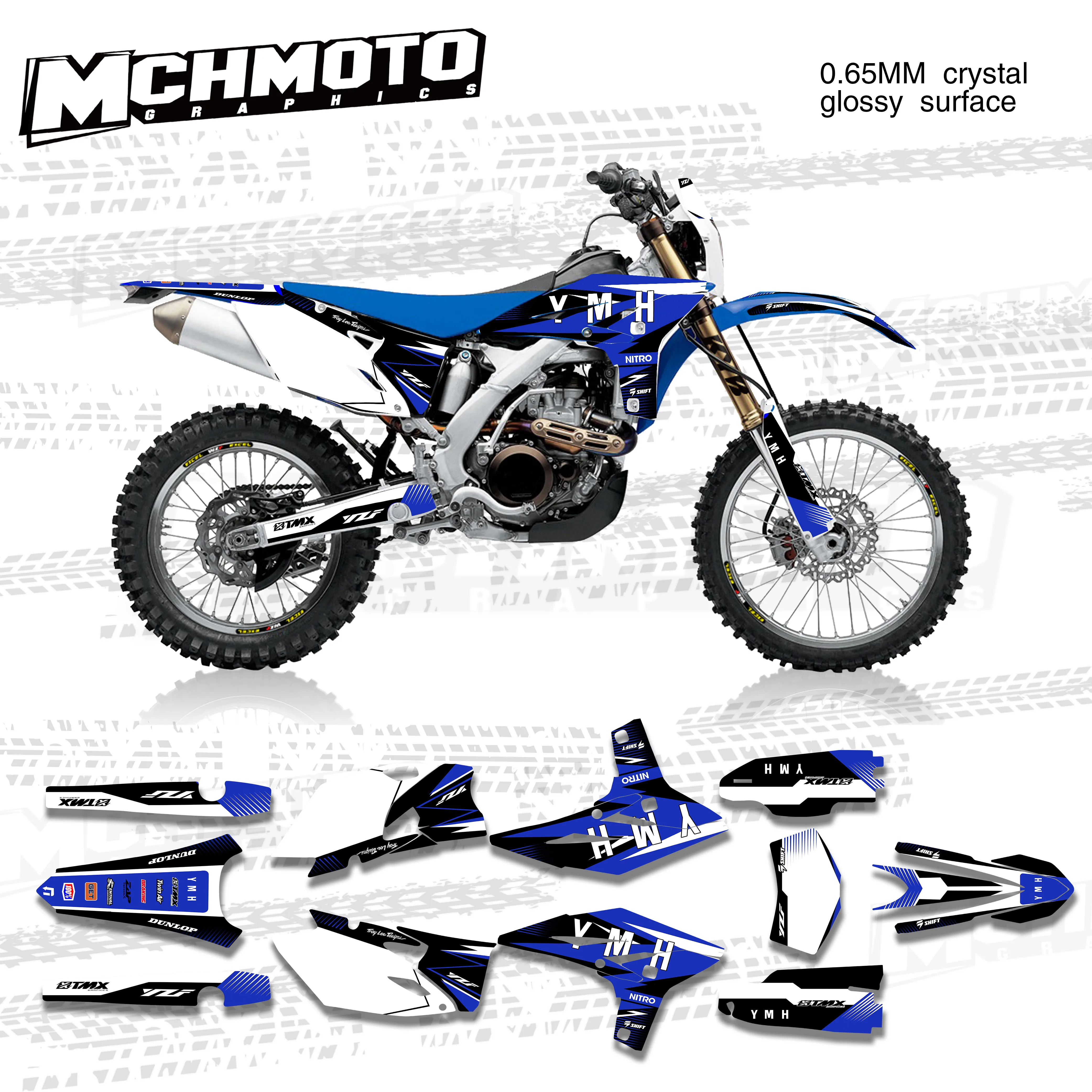 

MCHMFG Sticker for Yamaha 12-15 WRF450 2012 2013 2014 2015 Graphics Decals Design Stickers