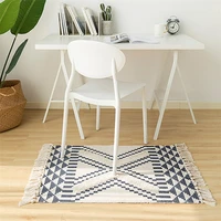 nordic style cotton floor mat tufting craft hand woven tassel porch pad kitchen bathroom absorbent cushion small area rug carpet