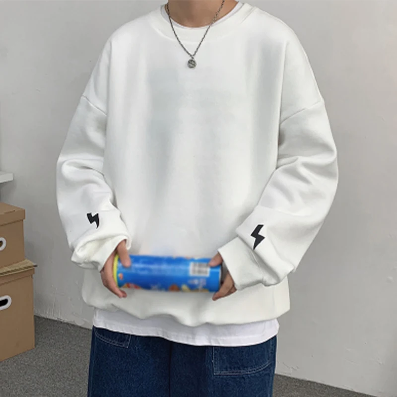 

DIY Customize Print Women's Pullover Sweatshirt Lightning Print Plus Size O-neck Sweatshirts Female 2021 Autumn Clothes Couple