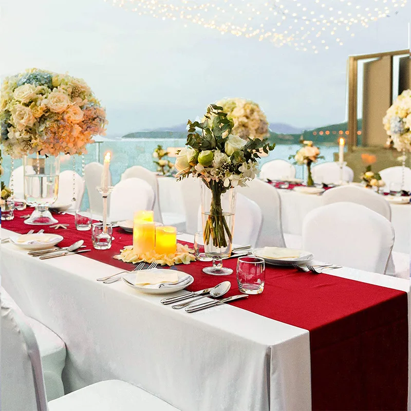 30 см * 275 атласная BanquetTable дорожка для свадьбы Вечерние события украшения дома