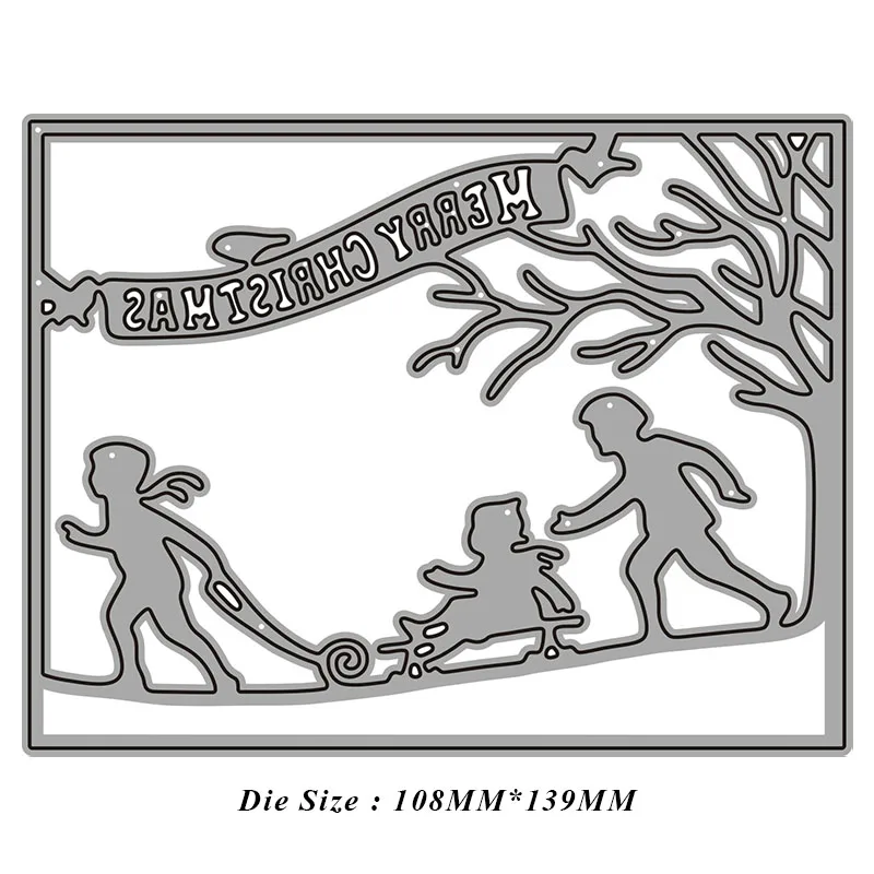 Рамка #3 для самоката JMCRAFT с надписью &quotMerry Christmas&quot металлические пресс-формы