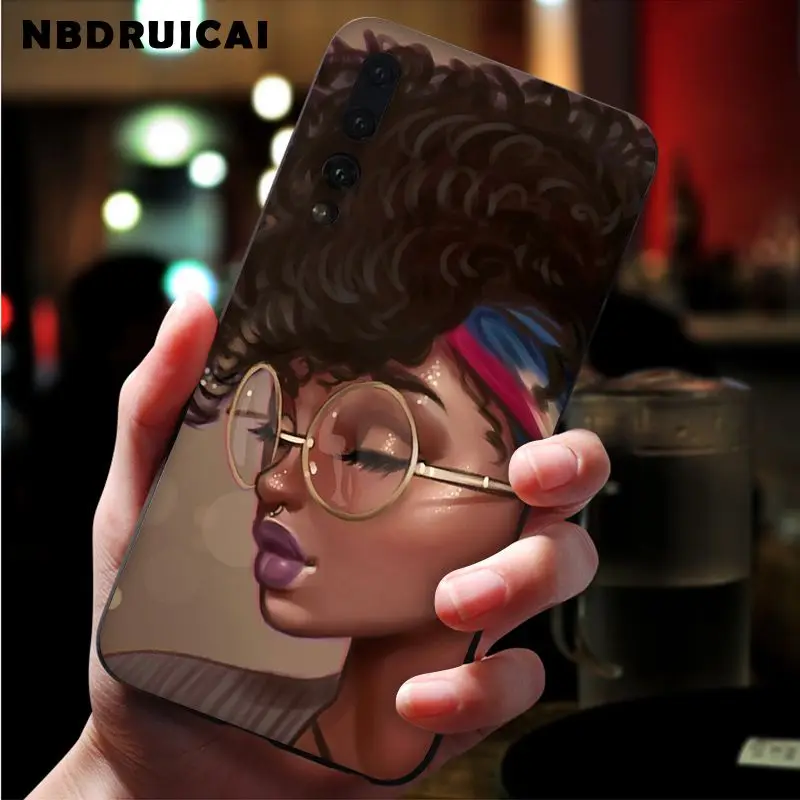 NBDRUICAI черный женский арт и маленькая девочка чехол для телефона huawei P9 10 lite P20 pro P30
