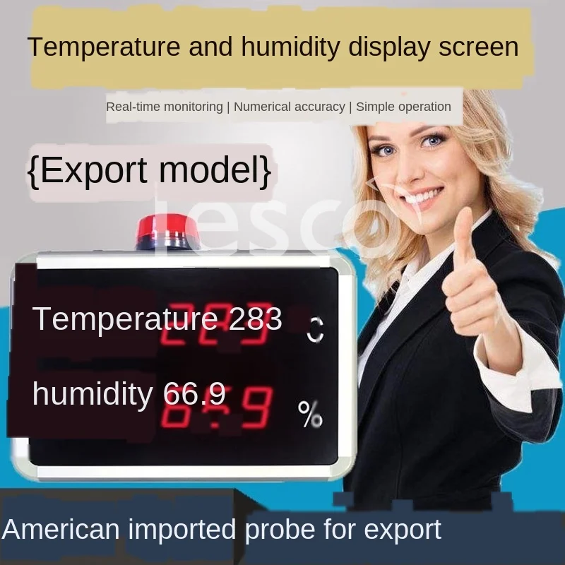 

Industrial Thermo-hygrometer Display Large High-precision HT Wall-mounted Humidity Recorder Sensor